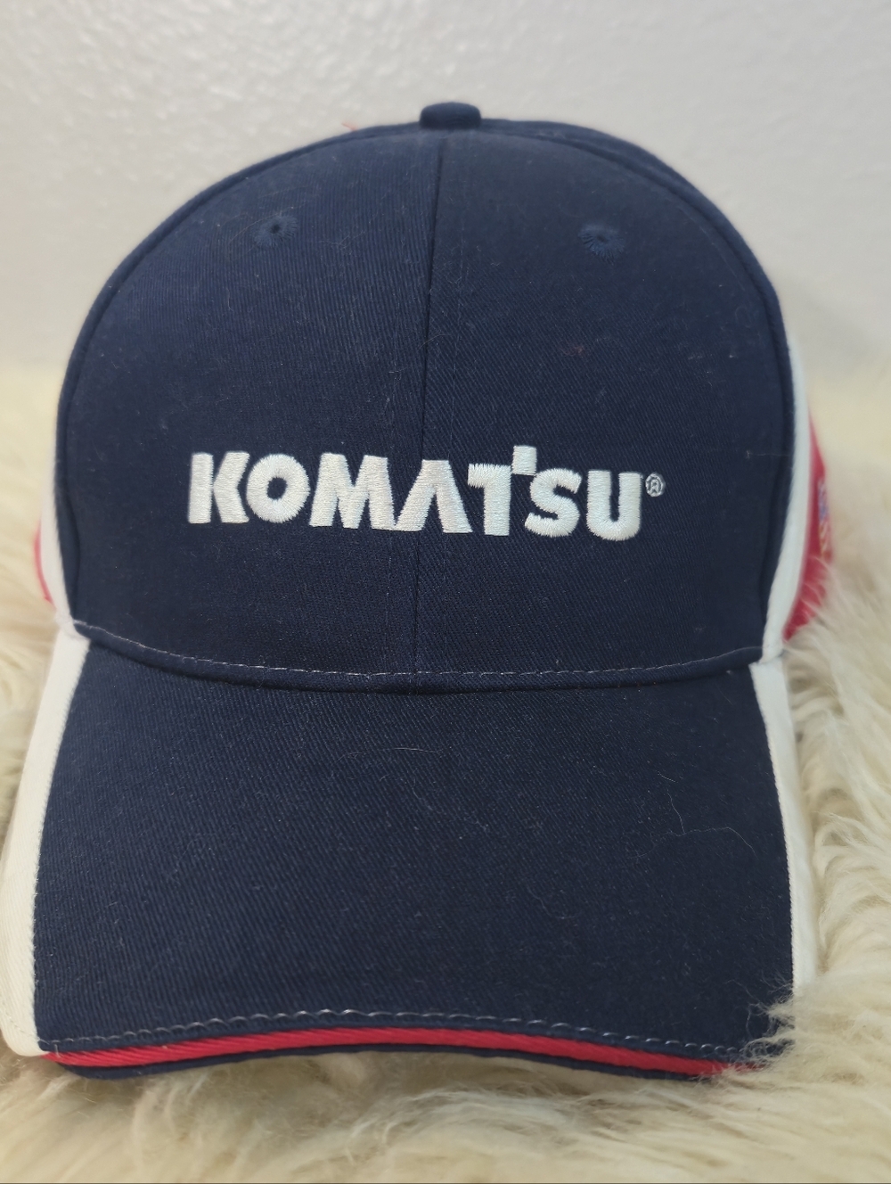 Komatsu Hat Black Adjustable Cap Heavy Equipment Construction Workwear